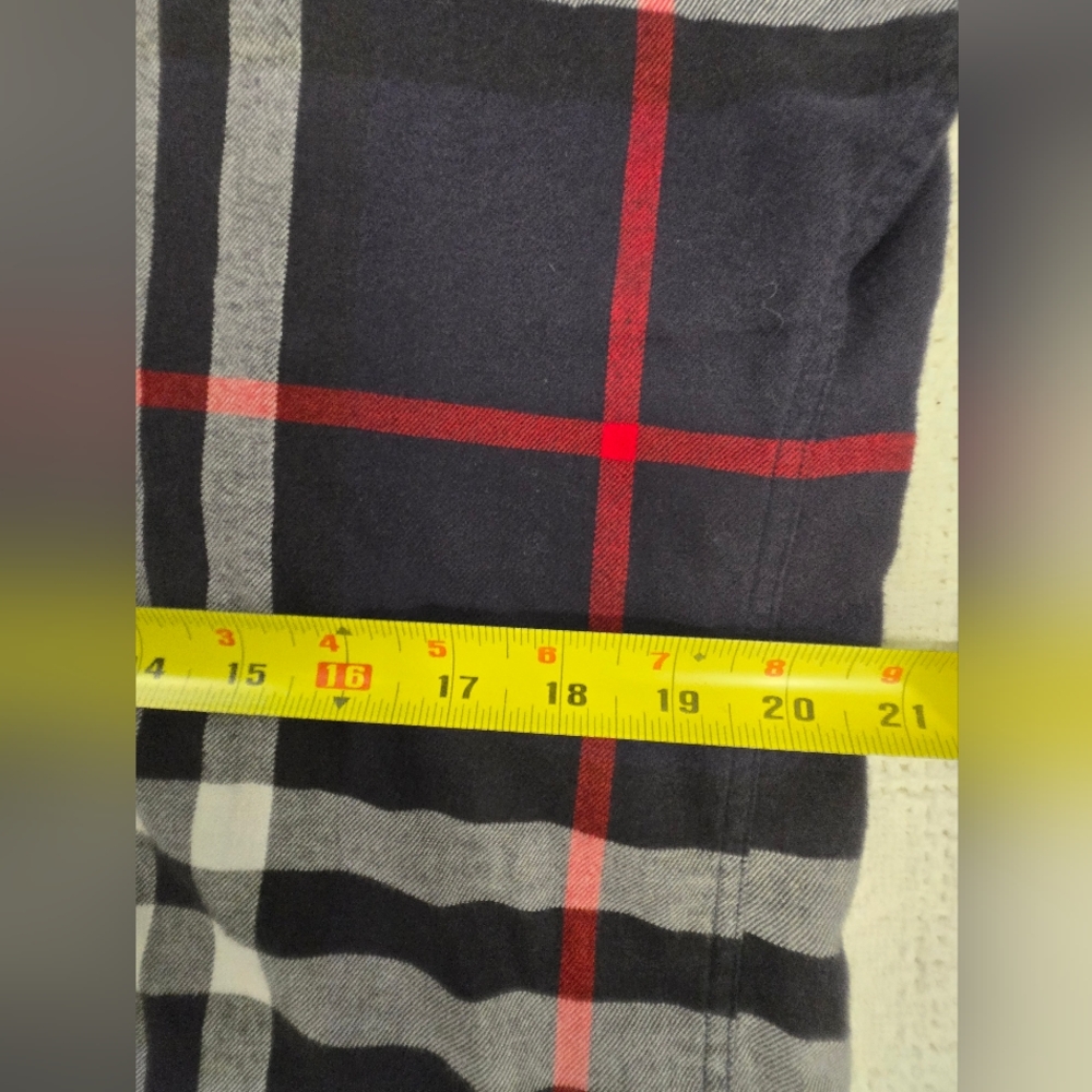 Burberry London Plaid Cotton Shirt Sz Large - Picture 9 of 14